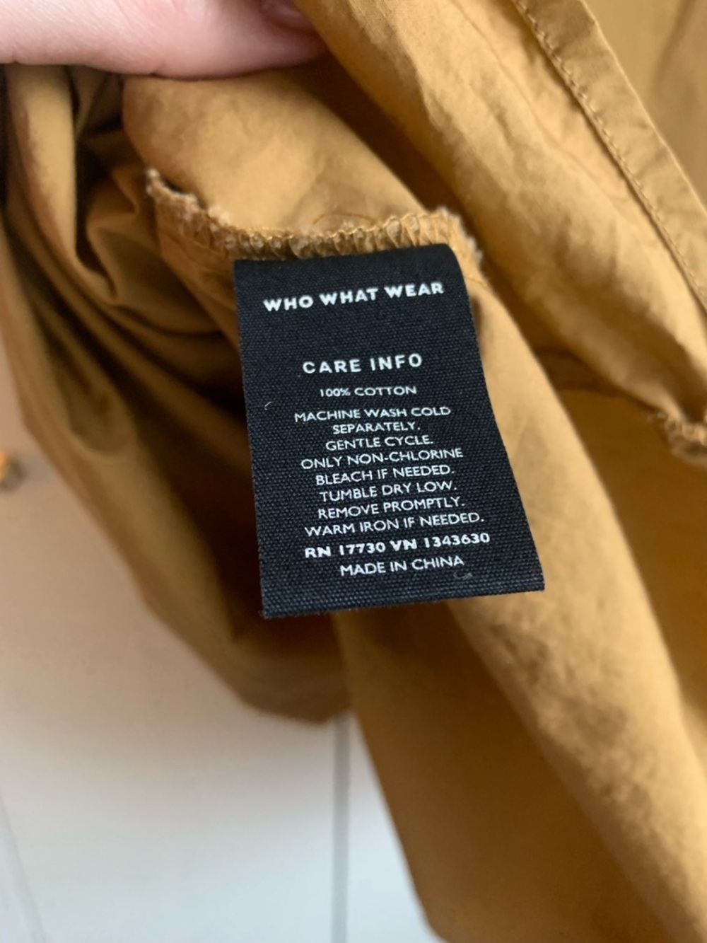 Who What Wear Mustard Brown Midi Dress large - Picture 5 of 5